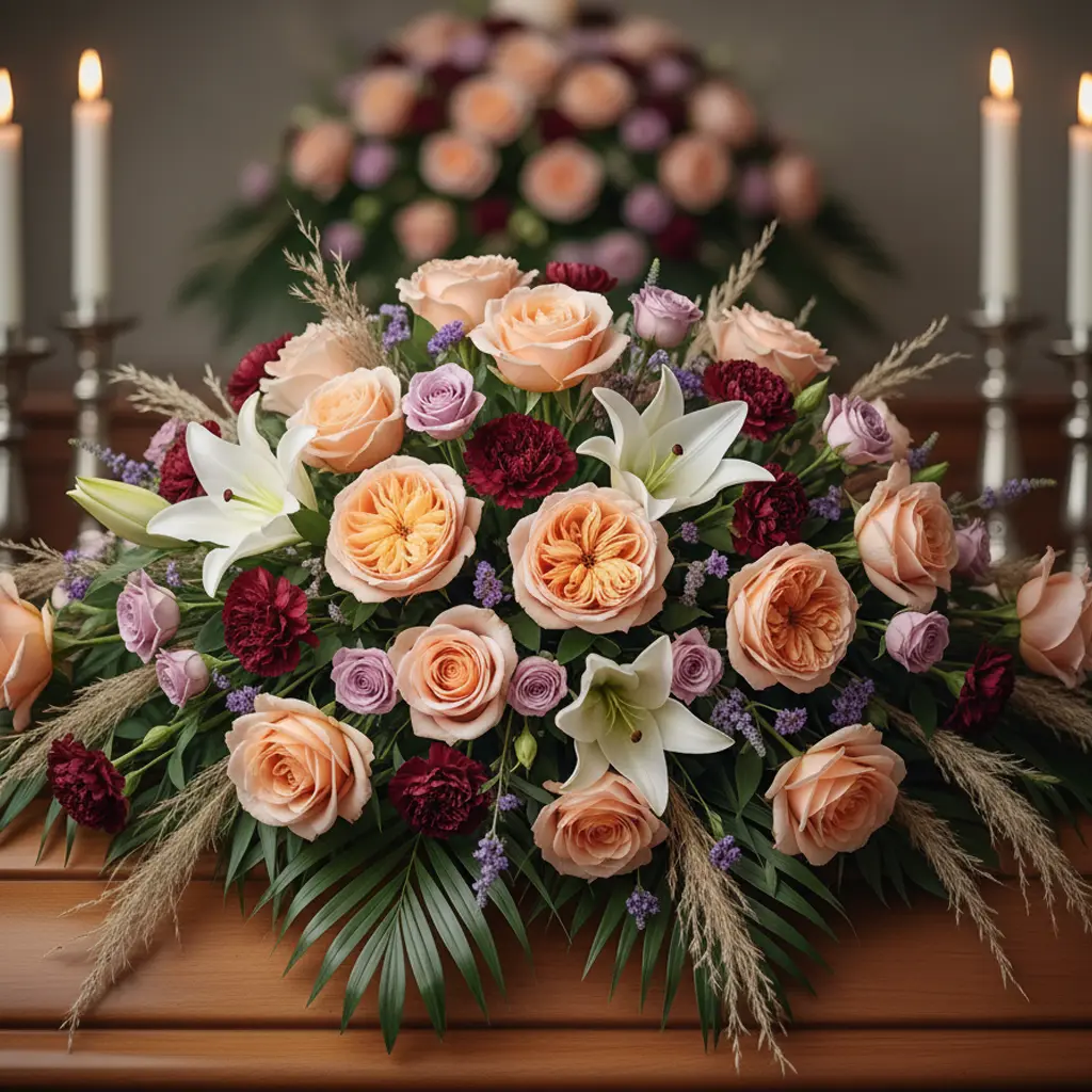 Funeral floral tribute arrangements